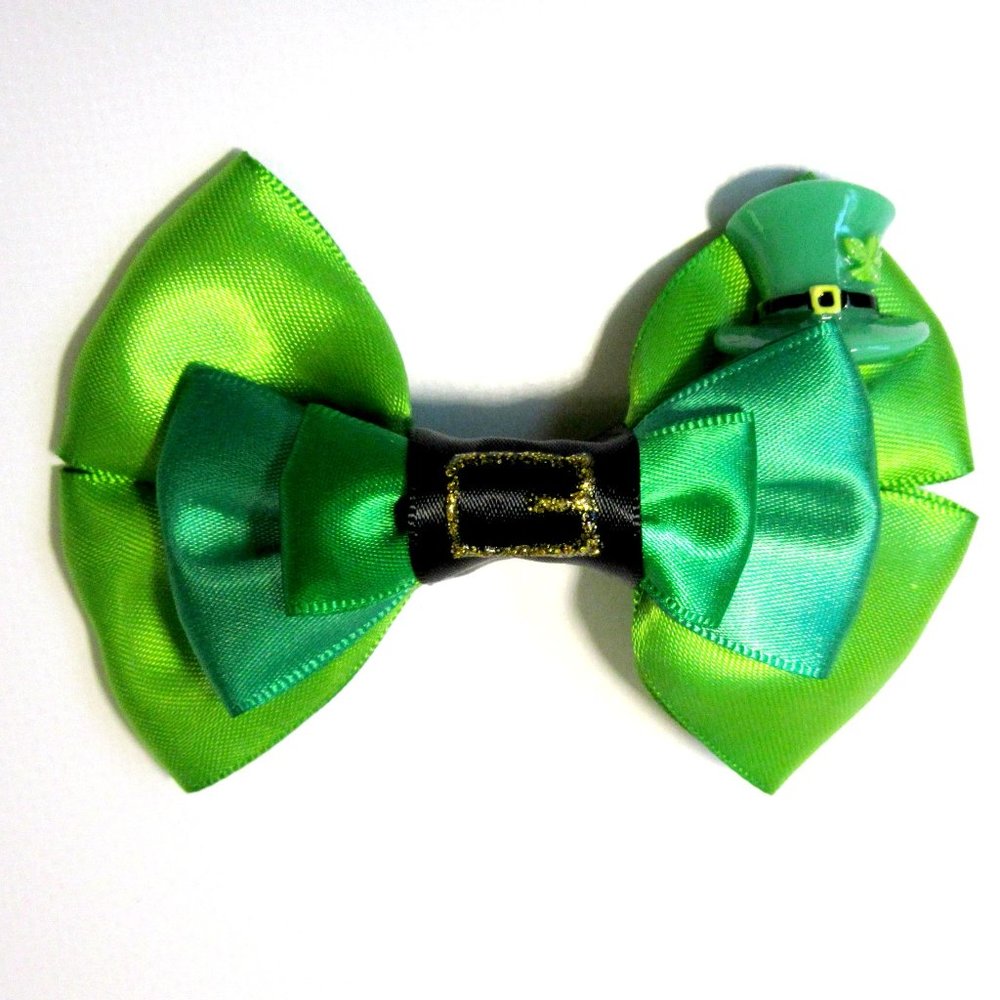 St. Patricks Day Handmade Hair Bow